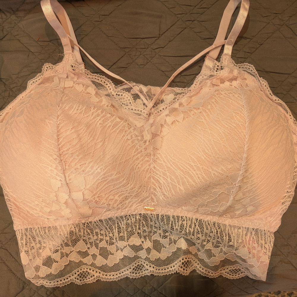 Lace Bralette in Soft Pink